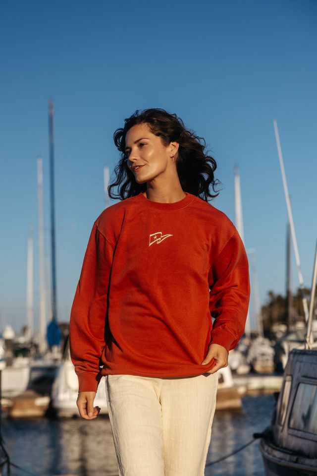 VYC Burgee Crewneck - Amber