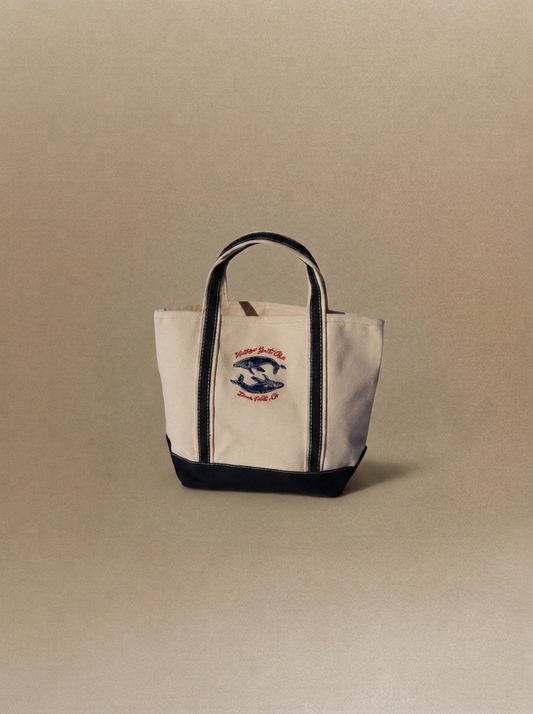 VYC Whale Mini Tote - Cream & Navy