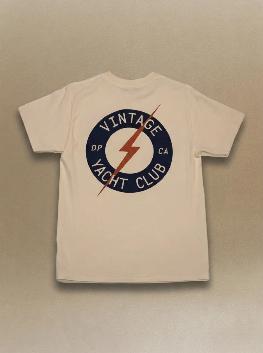 VYC Bolt Tee - Faded Cream