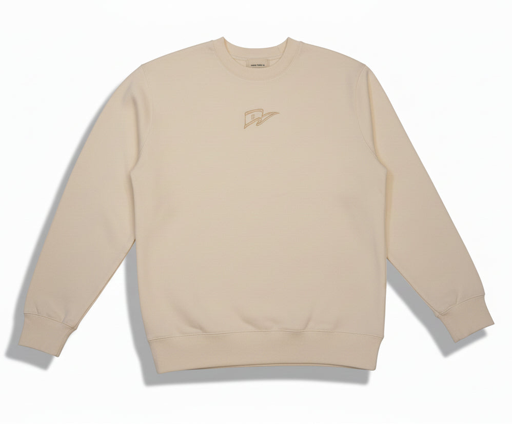 VYC Burgee Crewneck - Faded Cream