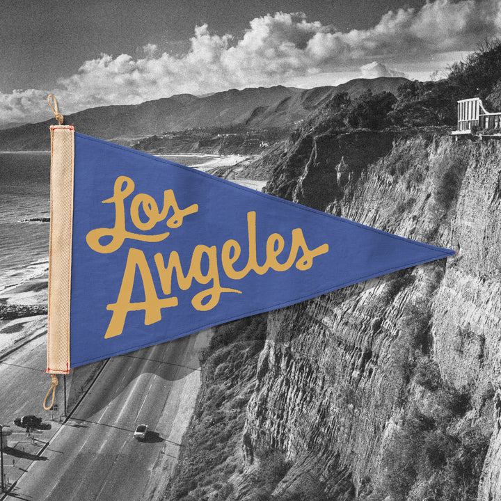 Los Angeles Flag - Golden Yellow and Royal