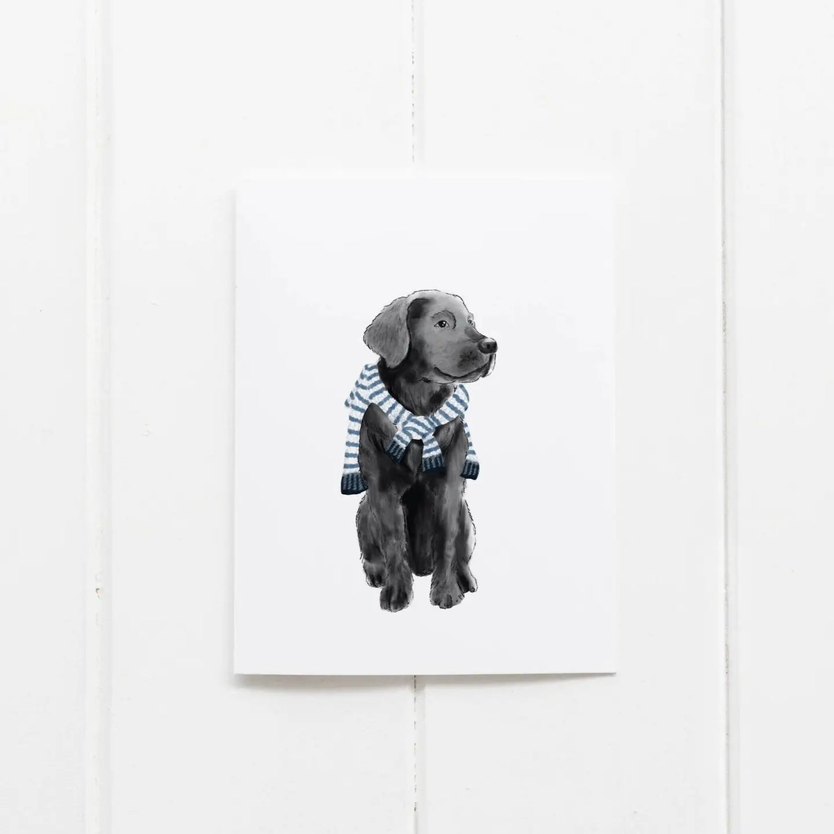Preppy Black Lab Greeting Card