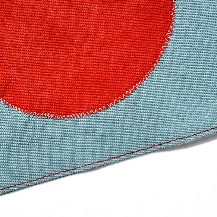 Yacht Dot Flag - Red and Light Blue