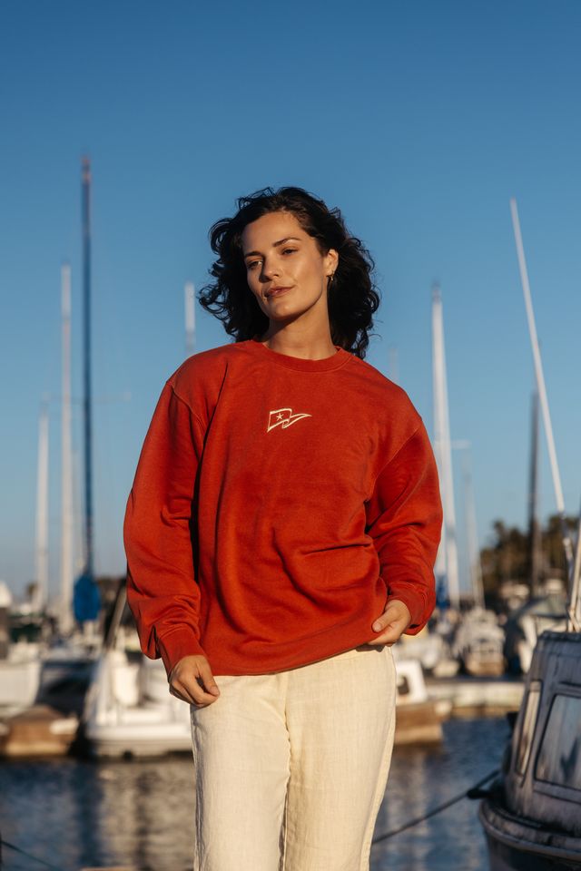 VYC Burgee Crewneck - Amber