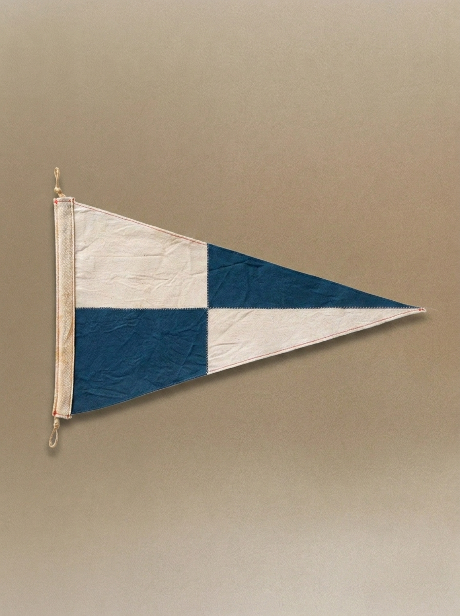 Navy Check Flag
