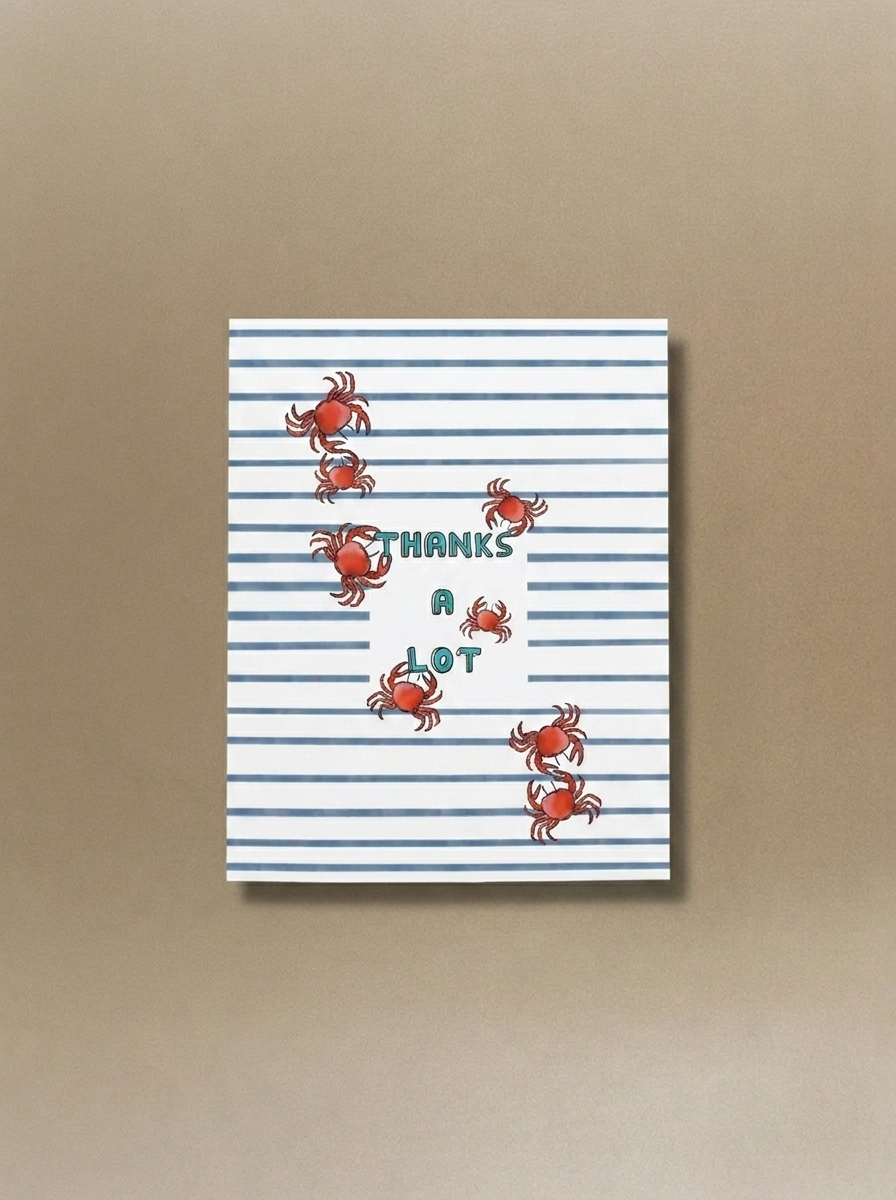 Thanks A Lot Crabs Greeting Card