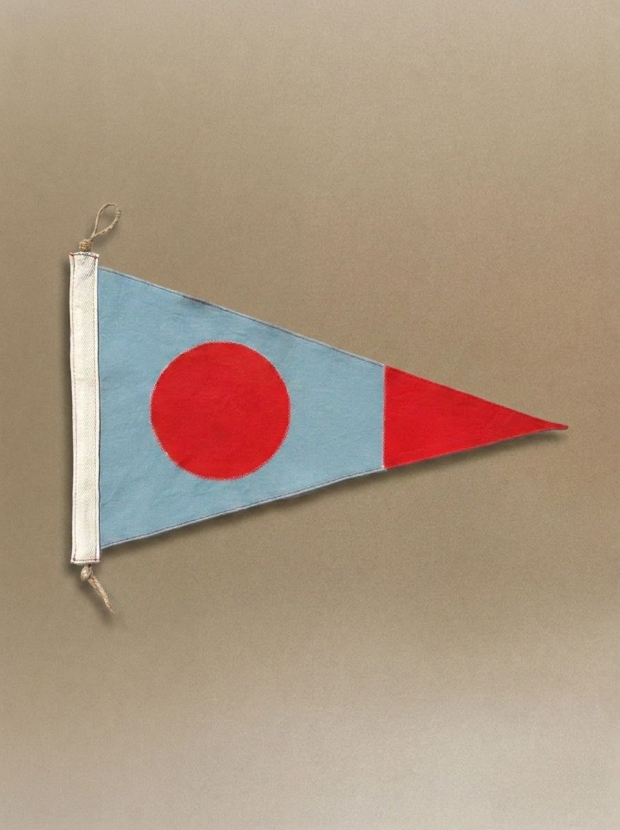 Yacht Dot Flag - Red and Light Blue