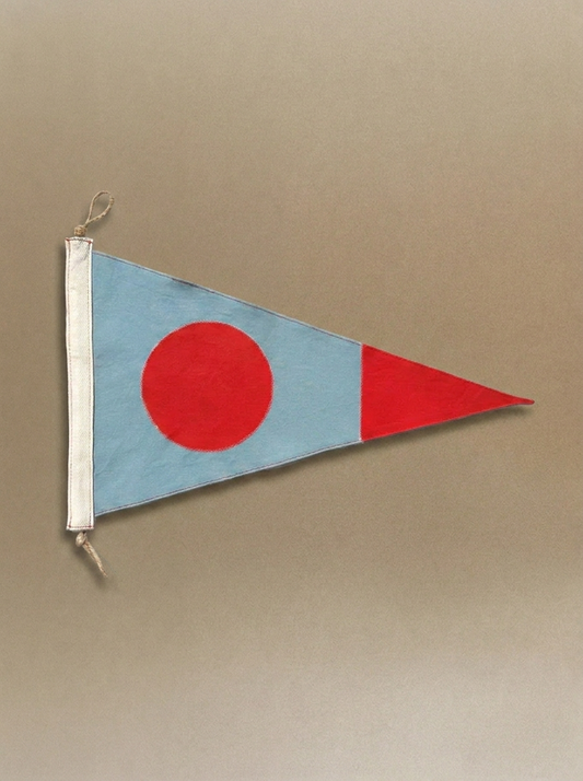 Yacht Dot Flag - Red and Light Blue
