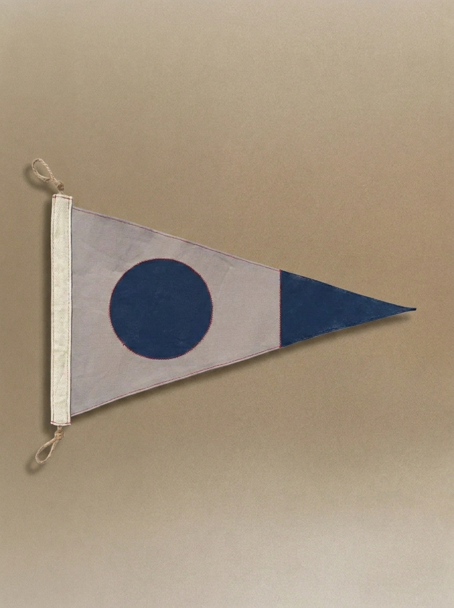 Yacht Dot Flag - Navy and Light Grey