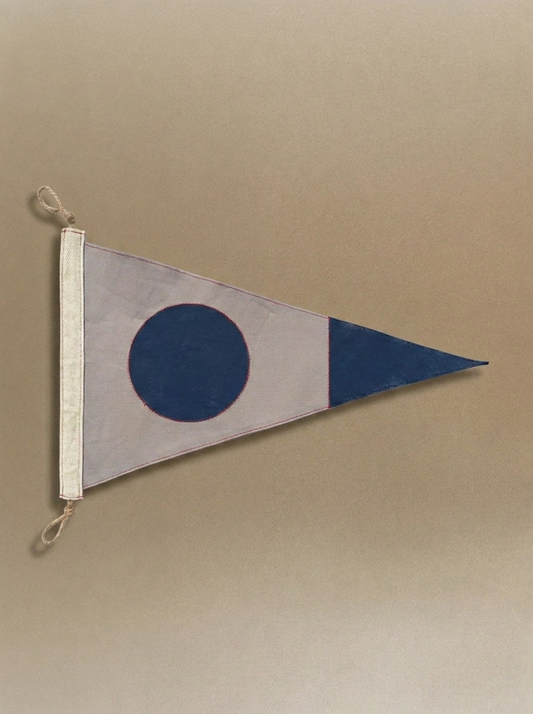 Yacht Dot Flag - Navy and Light Grey